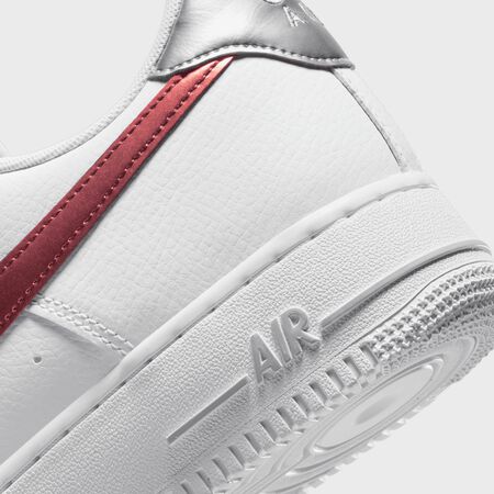 Nike Sportswear NIKE AIR FORCE 1 '07 - Sneaker low - white/picante red/wolf  grey/metallic silver/weiß 